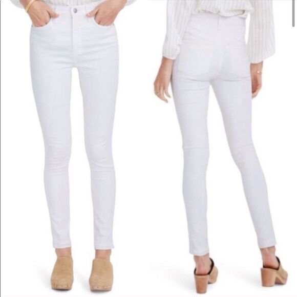- 🆕 MADEWELL 10” High rise skinny white jeans.  Style: AJ233 NEW - Picture 1 of 10